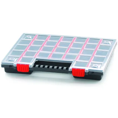 Produktbild von Organizer Sortimentskasten Sammelbox Kunststoff  400 x 303 x 50 mm Kleinteilefächer individuel bis 32 Fächer