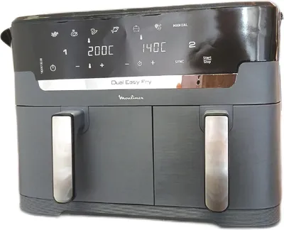 Moulinex Doppel Luftfritteuse XXL 11L 8Personen und mehr Großer Warenkorb bis zu Leistungsstark