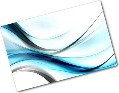 Produktbild von Tulup Glas Herdabdeckplatte - 80x52 cm - Glaskeramikkochfeld-Abdeckung Spritzschutz Glasabdeckplatte - Einteilig - Kunst: Modern & Klassisch - Wellen Abstrakt - Blau