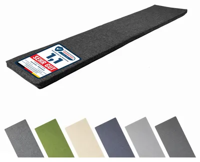 Produktbild von Garronda Bankauflage 180x40 cm ca. 4 cm dick Sitzkissen Outdoor für Gartenbank und Hollywoodschaukel Polster Auflage für Sitzbank wasserabweisend UV-beständig mit Bändern GD-0220 Schwarz