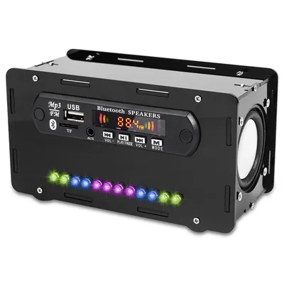 Produktbild von DIY Elektronik Löten Bausatz Bluetooth Lautsprecher Kit, FM Radio, LED Anzeige, Lautsprecherbox mit Fernbedienung