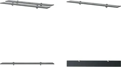Obrázek produktu pro vidaXL Plovoucí police 2 ks. Sklo 90x10 cm 8 mm - Plovoucí police - Plovoucí police - Nástěnná police - Nástěnné police