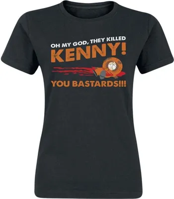 Productafbeelding van South Park T-shirt dames, "The killed Kenny", zwart, maat XL