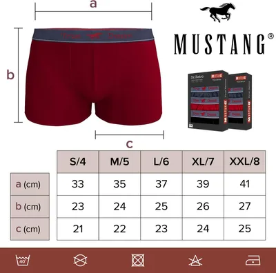 Produktbild von MUSTANG Luan Retro-Pants Herren Unterhose Boxershorts Unterwäsche