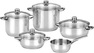 Produktbild von Bra Monix Optima Kochtopfset 5 Einheiten Silber Silber One Size