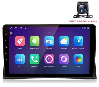 Produktbild von 9" Android Autoradio für VW T5 Multivan Transporter 2008-2015 Wireless CarPlay Android Auto 8Core 6+128GB 4G LTE GPS Navi inkl. 1080P Rückfahrkamera