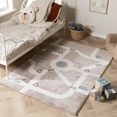 Zdjęcie produktu dla Volero - Dywan dziecięcy - Bowie Highway Taupe - 80x150 cm