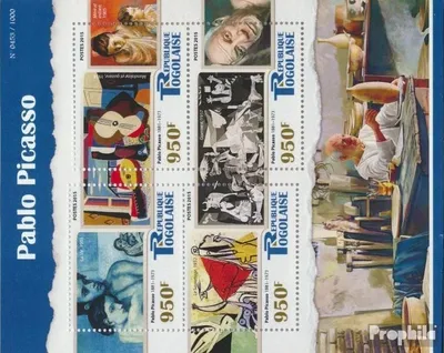 Produktbild von Briefmarken Togo 2015 Mi 7063-7066 Kleinbogen (kompl. Ausgabe) postfrisch Pablo Picasso