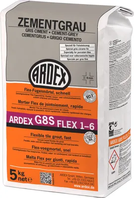 Produktbild von ARDEX G8S Flex-Fugenmörtel Zementgrau 5kg Beutel