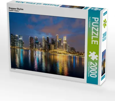 Produktbild von CALVENDO Puzzle Singapur Skyline | 2000 Teile Lege-Größe 90x67cm Foto-Puzzle für glückliche Stunden