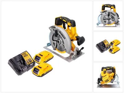 Zdjęcie produktu dla Akumulatorowa pilarka tarczowa DeWalt DCS 570 D2 18 V 184 mm bezszczotkowa + 2x akumulator 2,0 Ah + ładowarka