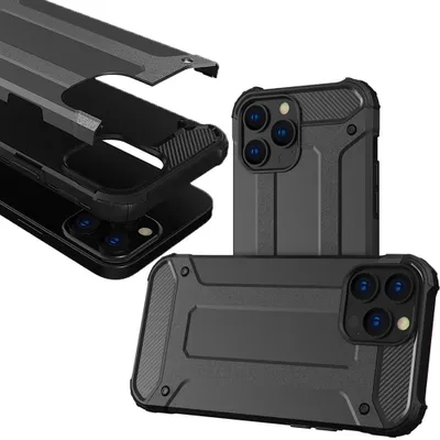 Zdjęcie produktu dla Hybrid Armor Etui Iphone 14 Pro Pancerny Hybrydowy Pokrowiec Czarny