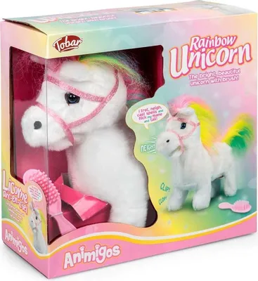 Produktbild von Tobar Plüsch Einhorn Regenbogen Kuscheltier für Kinder Spielzeug