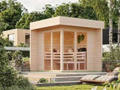 Produktbild von Fjordholz Saunahaus Modell Patio Größe S