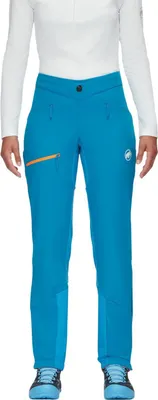 Imagen del producto de Pantalones de mujer Mammut Aenergy SO, softshell para esquí de travesía, color azul, talla L