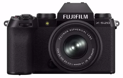 Produktbild von Fujifilm X -S20 + XC15-45mmF3.5-5.6 OIS PZ, 26,1 MP, 6240 x 4160 Pixel, X-Trans CMOS 4, 6.2K, Touchscreen, Schwarz