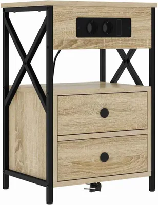 Image de vidaXL Table de chevet en chêne Sonoma 40 x 31 x 60 cm, bois d'ingénierie