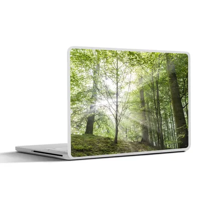 Produktbild von MuchoWow® Laptop Aufkleber Sticker Cover Wald - Bäume - Sonne 30x21 cm - Sticker für Laptop - Selbstklebend