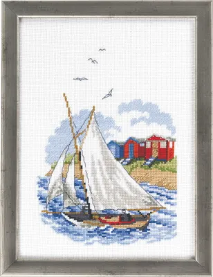 Zdjęcie produktu dla Permin zestaw do haftu krzyżykowego "Vessels I", 21x29cm, 92-8120