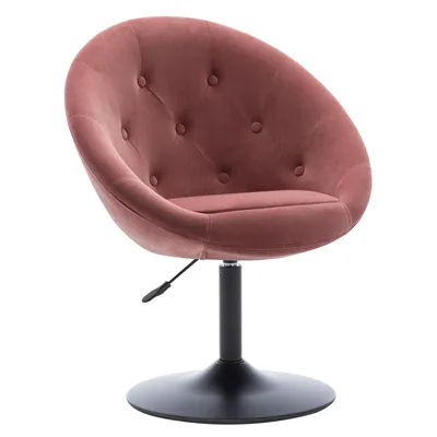 Produktbild von Duhome Clubsessel Loungesessel Höhenverstellbar Cocktailsessel Schminktisch Stuhl aus Samt, Rosa