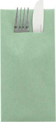 Produktbild von Airlaid Besteckservietten Eukalyptus, 40 x 40 cm, 75 Stück - Mank