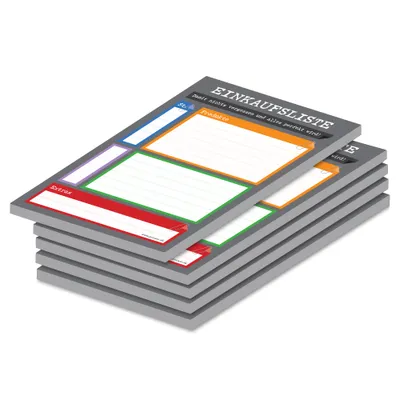 Produktbild von PRICARO Einkaufsliste "Perfekt", magnetisch, A6, 25 Blatt, 5 Stück