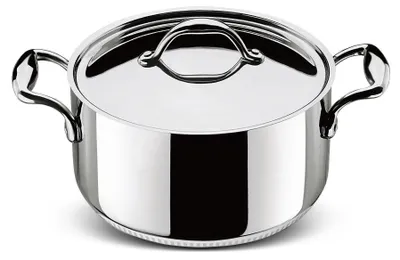 Image de Casserole en acier inoxydable avec couvercle, 26 cm