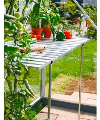 Image de Table pliante en aluminium anodisé - 120 x 52 x 76 cm