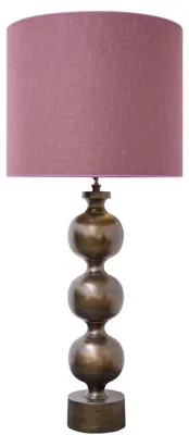 Produktbild von Casa Padrino Luxus Tischleuchte Antik Bronze / Altrosa 60 x H. 136 cm - Luxus Qualität