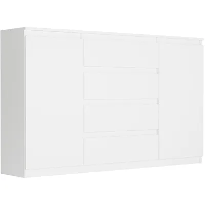 Produktbild von Framire Kommode mit Schubladen und Schränken 160 x 40 x 98 cm, Modell MODERN R160S4, weiß