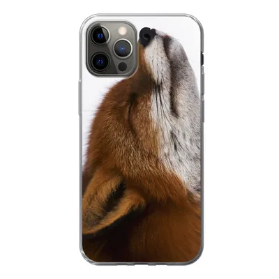 Produktbild von MuchoWow® Handyhülle Schutzhülle Hülle für iPhone 13 Pro Fuchs - Nase - Weiß Silikon Softcase Handy Hülle - Handy-Tasche
