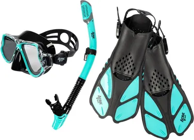 Immagine prodotto di ACRA set snorkeling 3in1 M6213, turchese, occhiali, boccaglio, pinne 42-47