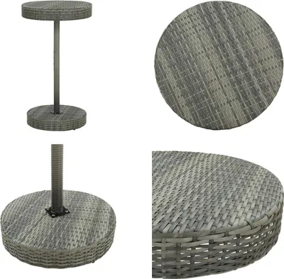 Produktbild von vidaXL Gartentisch Grau 60,5x106 cm Poly Rattan - Gartentisch - Gartentische - Tisch - Tische