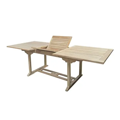 Produktbild von Garden Pleasure Gartentisch SOLO, Teak Massivholz, ausziehbar, rechteckig, 180(240)x100x75cm, 395 kg, wetterfest & UV-stabil