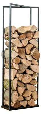 Produktbild von Westmann Stahl Kaminholzregal Xavier Schwarz 40x20x120 cm