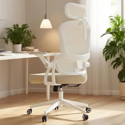 Image de Chaise de bureau ergonomique avec support lombaire et accoudoirs réglables