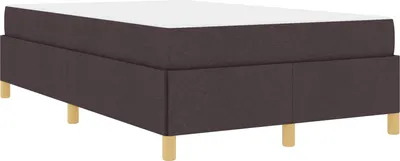 Obrázok produktu pre Rám postele s matracmi Tmavohnedá 120 x 200 cm látka