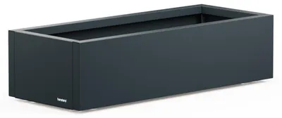 Obrázek produktu pro Herstera Metal Planter Xic, Ozdobný truhlík, Volně stojící, Kov, Černá, Obdélník, Vnitřní/venkovní