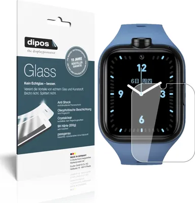 Produktbild von 2x Schutzfolie für Xiaomi Mi Kids Watch 4 Pro - Anti-Shock 9H Folie dipos Glass Kunststoffglas