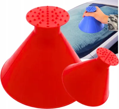 Immagine prodotto di Raschiaghiaccio conico per auto 2 in 1 in plastica + imbuto