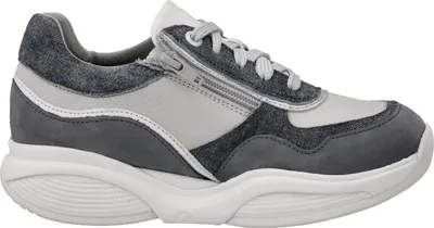 Produktbild von Xsensible SWX11 Damen Halbschuh Stretchleder,Denim Combi Bequemer Halbschuh - Damenschuhe Bequeme Schnürschuhe, Blau, leder (stretchleder)
