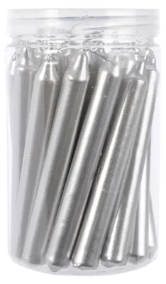 Productafbeelding van Dinerkaars wax d1h10 cm zilver 22st Decoris