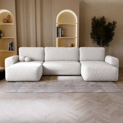 Produktbild von FurMeb24 ECKSOFA FADO U mit Schlaffunktion und bettkasten 374 x 94 x 177 cm Quelle 1