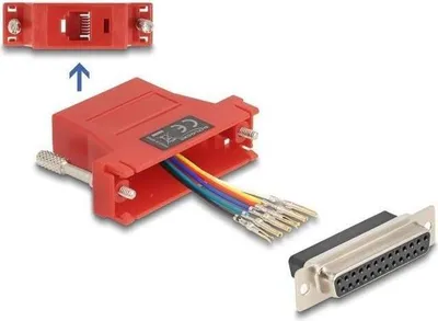 Obrázok produktu pre DeLOCK 67099, D-Sub 25, RJ12, Červená
