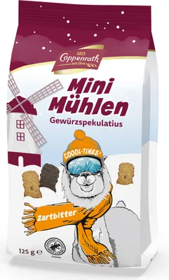 Obrázek produktu pro Coppenrath Mini Mills Spiced Speculoos Dark Chocolate Christmas 125g