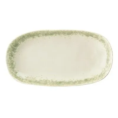 Produktbild von Bloomingville Teller Paula grün creme Kuchenteller Keramik oval Untertasse