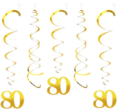 Productafbeelding van 20 Stuks Decoratie voor 80e Verjaardag in Goud