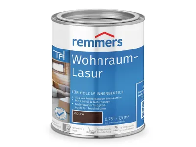 Obrázok produktu pre Remmers Wohnraum Lasur 0,75 L Eimer Mocca