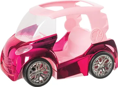 Zdjęcie produktu dla Barbie Różowy samochód miejski RC z reflektorami, pasuje do 2 lalek