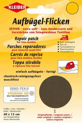 Produktbild von KLEIBER Zephir-Aufbügel-Flicken 400 x 120 mm dunkelbraun